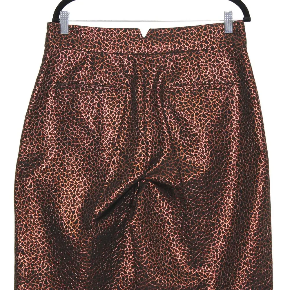 YARGICI Golden Brown Wide Leg Trouser Belt Detail Size 12